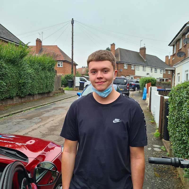 Driving Skills Academy learner after passing theory test