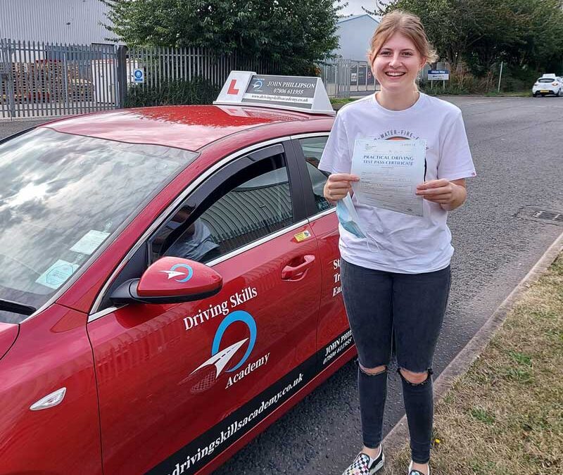 Georgia Hunt Passes her Driving Test in Kettering