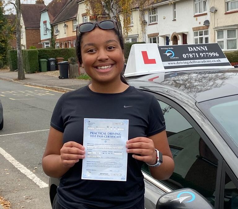 Jaeceena Anderson Passes Driving Test in Wellingborough
